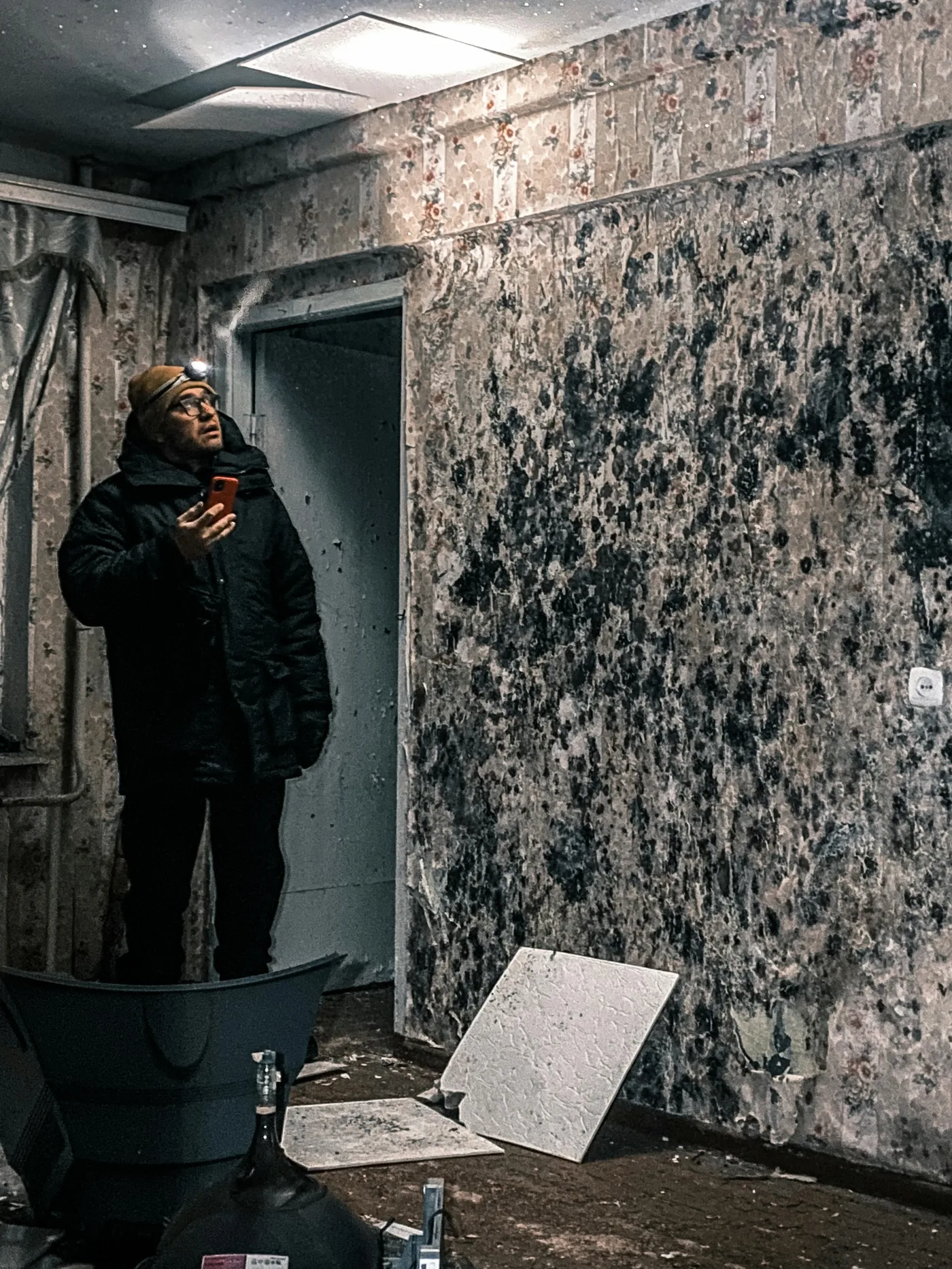 mold remediation Raleigh North Carolina — IICRC-certified technician treating mold growth in residential property